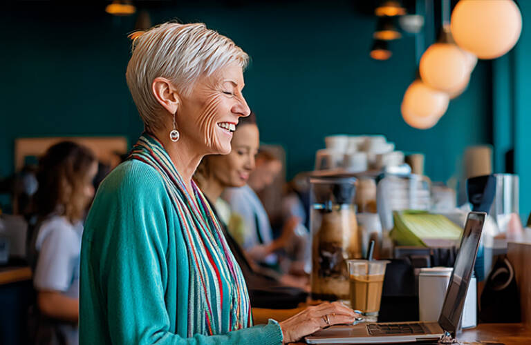 happy business woman